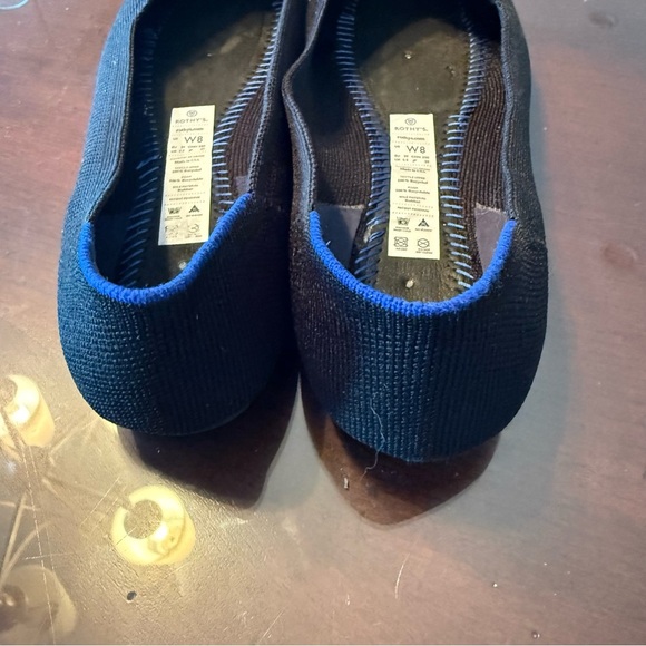 Rothy's The Point Black Flat Ballet Shoes Size 8 Missing Insoles - Picture 5 of 8